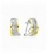 Pendientes bicolor de plata con cierre omega. - 2024947/BIC