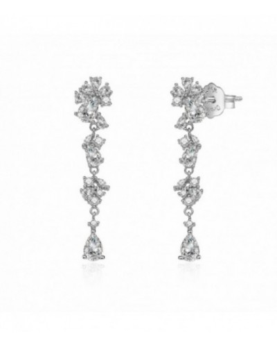 Pendientes de plata largos ideal novias. - 2024968