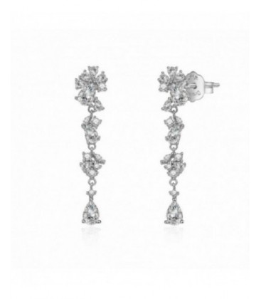 Pendientes de plata largos ideal novias. - 2024968