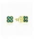 Arracades de plata xapada amb pedres verdes. - 2024735/E