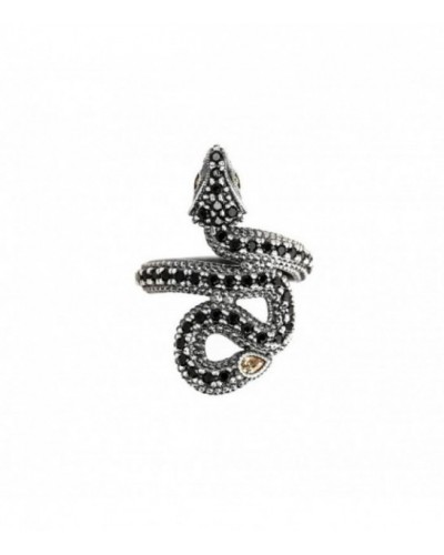 Anillo de plata forma serpiente con espinelas. - SR-20