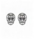 Arracades de plata forma calavera calada. - SKS137