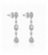 Pendientes de plata largos con circonitas idealpara novias. - 2024790
