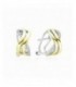 Pendientes de plata bicolor con circonitas. - 2024922/Y