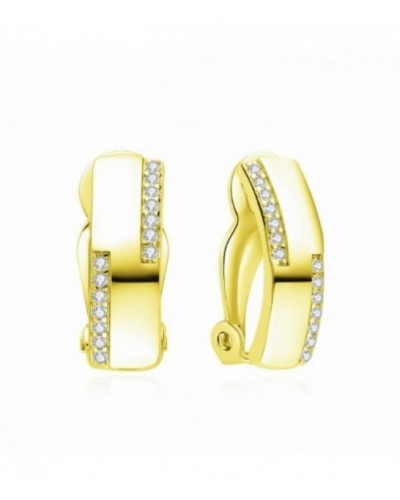 Pendientes de plata chapada con cierre de clip. - 2025131/Y