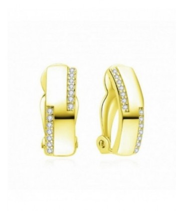 Pendientes de plata chapada con cierre de clip. - 2025131/Y