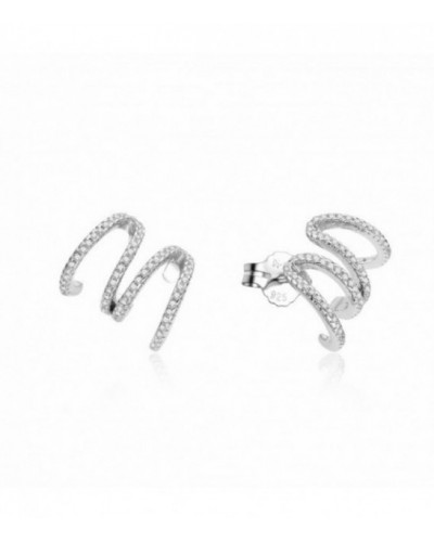Pendientes de plata con circonitas. - 2025038