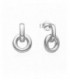 Pendientes de plata rodiada con cierre de presión. - 2025065