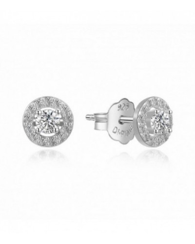 Pendientes de plata rodiada con circonitas. - 2025324