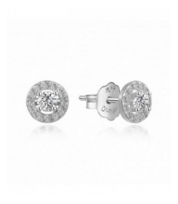 Pendientes de plata rodiada con circonitas. - 2025324