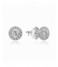 Pendientes de plata rodiada con circonitas. - 2025324