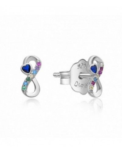 Pendientes de plata rodiada con circonitas de color. - 2025304/Z