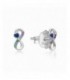 Arracades de plata rodiada amb circonites de color. - 2025304/Z