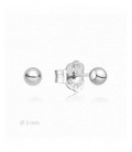 Pendientes de plata rodiada bola 3mm. - 2025352/3