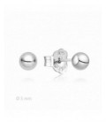 Pendientes de plata rodiada en forma bola de 4mm. - 2025352/5