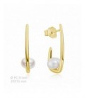 Arracades de plata xapada amb perla natural. - 2025355/Y