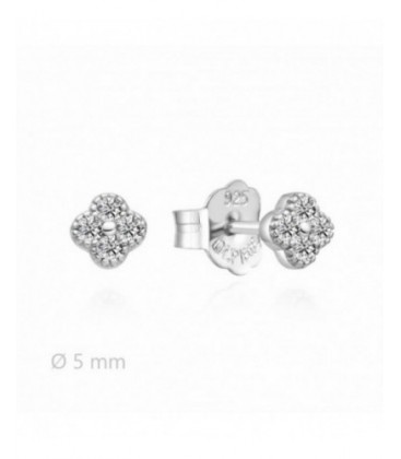 Pendientes de plata rodiada con circonitas. - 2025360