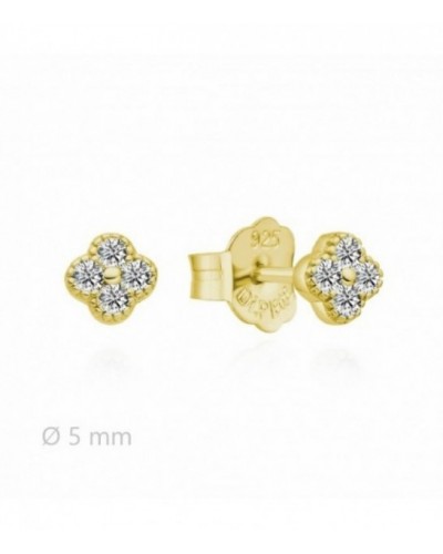 Pendientes de plata chapada con circonitas. - 2025361