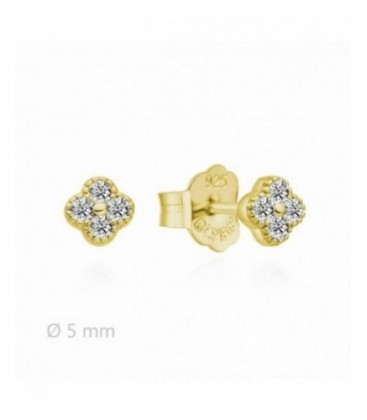 Pendientes de plata chapada con circonitas. - 2025361