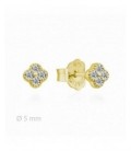 Pendientes de plata chapada con circonitas. - 2025361