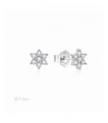 Arracades de plata rodiada amb forma d´estrella i cierconites. - 2025362/7