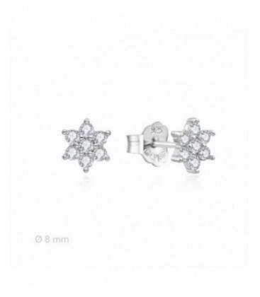 Arracades de plata rodiada d´estrella i circonites. - 2025362/8