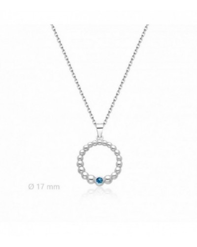 Colgante de plata con circonita color azul. - 2031504/AG