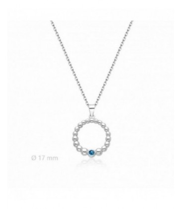 Colgante de plata con circonita color azul. - 2031504/AG