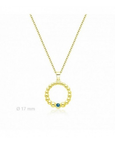 Colgante de plata chapada con circonita azul. - 2031505/AG