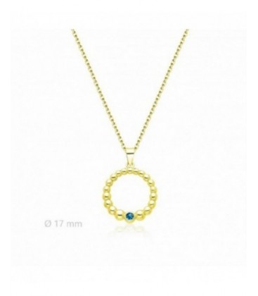 Colgante de plata chapada con circonita azul. - 2031505/AG
