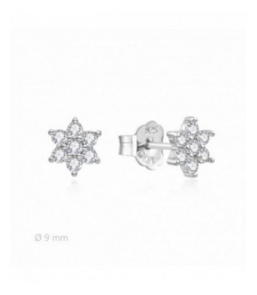 Pendientes plata en forma de estrella con circonitas. - 2025362/9