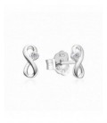 Arracades de plata en forma d´infinit amb circonita. - 2025397