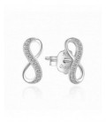 Arracades de plata en forma d´infinit amb circonites. - 2025399
