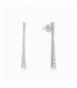 Arrecades de plata llagues amb circonites. - 2025414