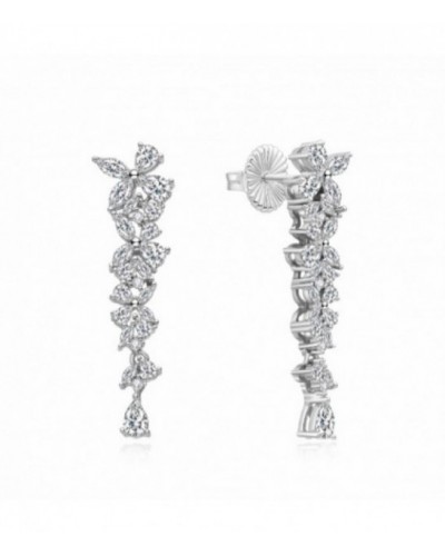 Pendientes largos con circonitas. - 2025415