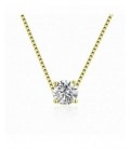 Colgante de plata chapada con circonita. - 2031240/4.5