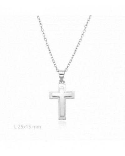 Cruz de plata con cadena. - 2031579/S
