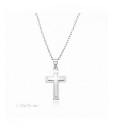 Creu de plata amb cadena. - 2031579/S