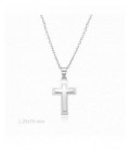 Creu de plata amb cadena. - 2031579/S