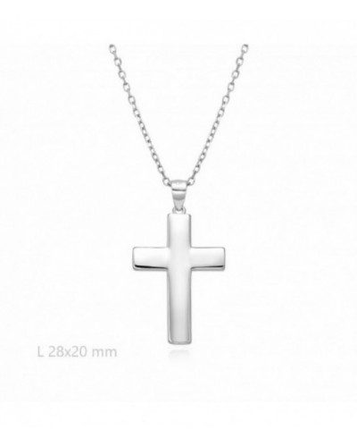 Cruz de plata con cadena. - 2031585