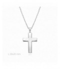 Creu de plata  plana amb cadena. - 2031585