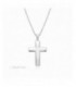 Creu de plata  plana amb cadena. - 2031585