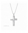 Cruz de plata con circonitas. - 2031586