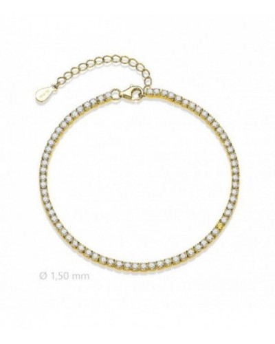 Pulsera de plata Riviere chapada con circonitas de 1,5 mm. - 2041035/Y