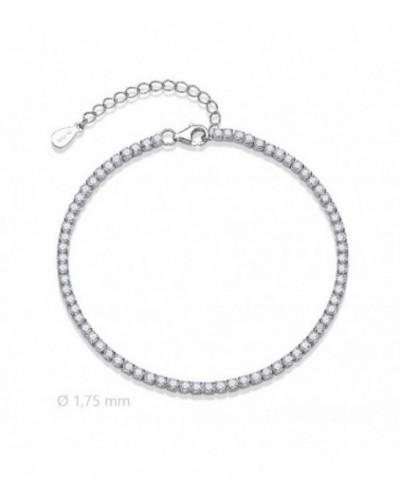 Pulsera de plata Riviere con circonitas de 1,75mm. - 2041036