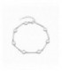 Pulsera de plata de barras y círculos. - 2041125