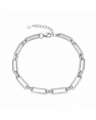 Pulsera de plata con malla alargada. - 2041239