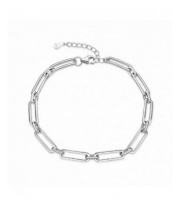 Pulsera de plata con malla alargada. - 2041239