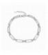 Pulsera de plata con malla alargada. - 2041239