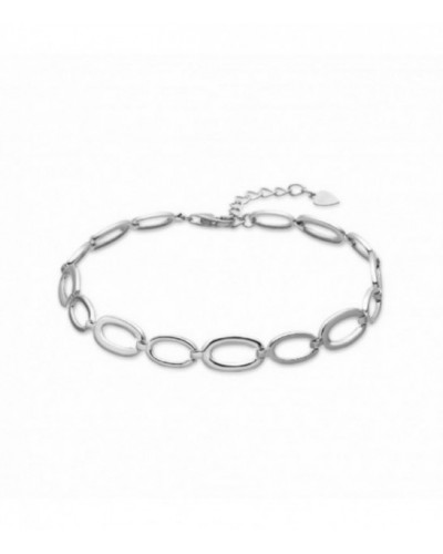 Pulsera de plata con malla alargada. - 2041245
